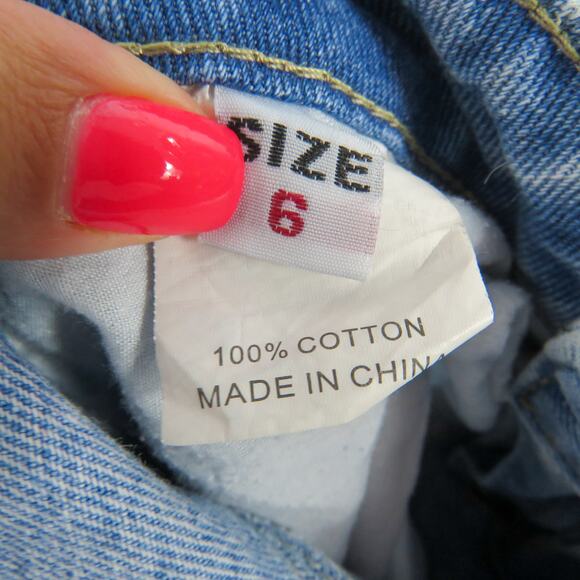 Princess Polly Light Wash High Rise Straight Leg Jeans Size 2 Waist 26" - Picture 3 of 5